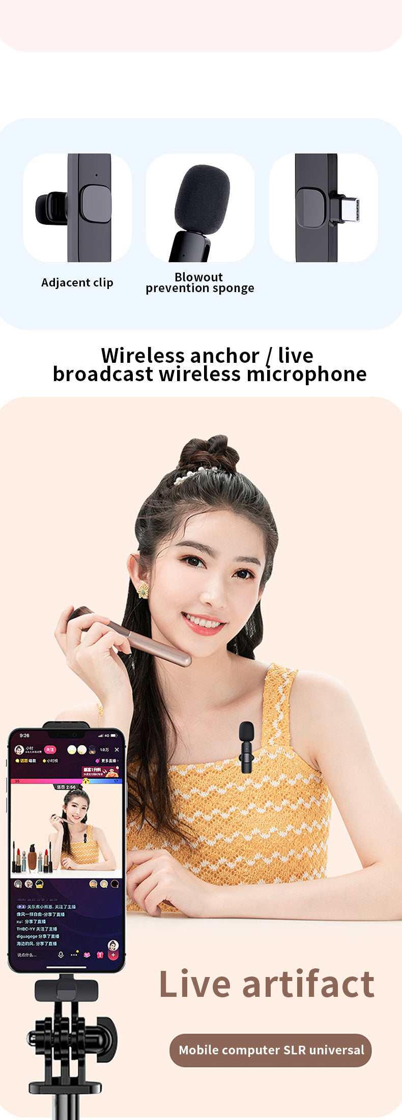 Bluetooth Rechargeable Lavalier Mic